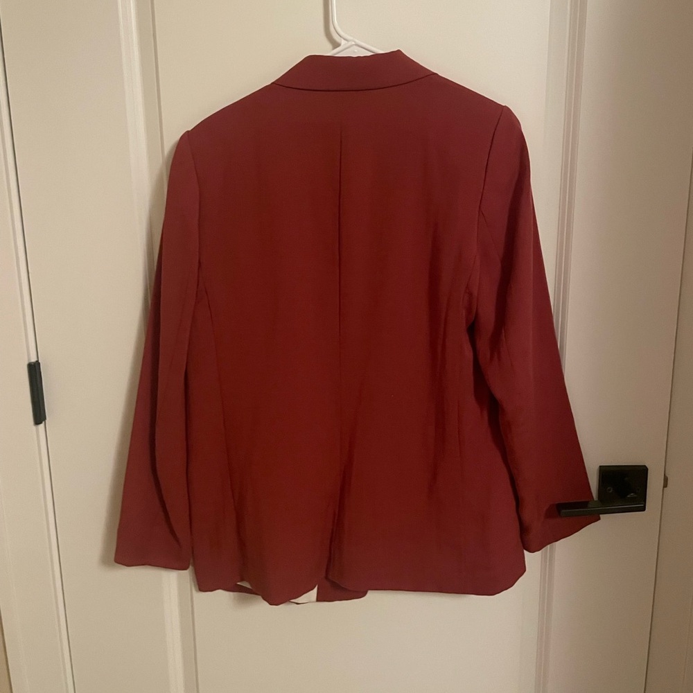 H&M Rust Red Blazer Jacket - Picture 2 of 3